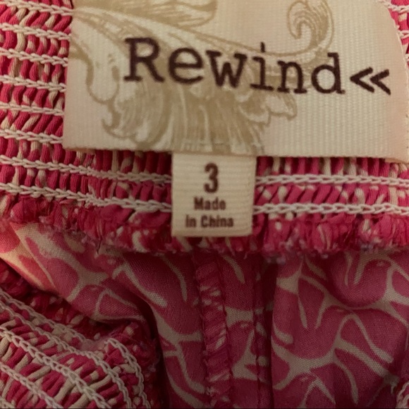 Rewind Pink and Cream Patterned Shorts - Picture 2 of 5